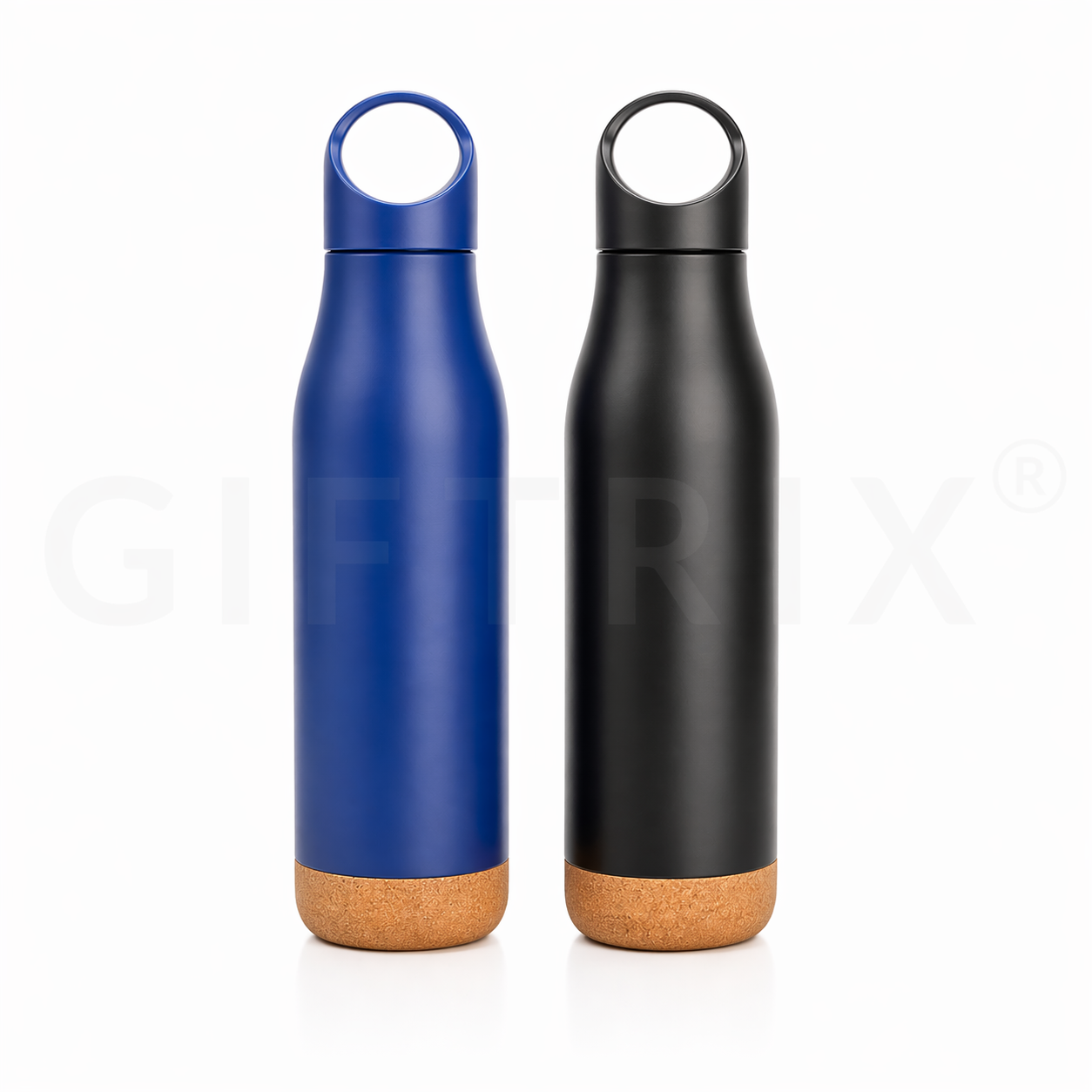 Cork-base bottles with wire hoop handle