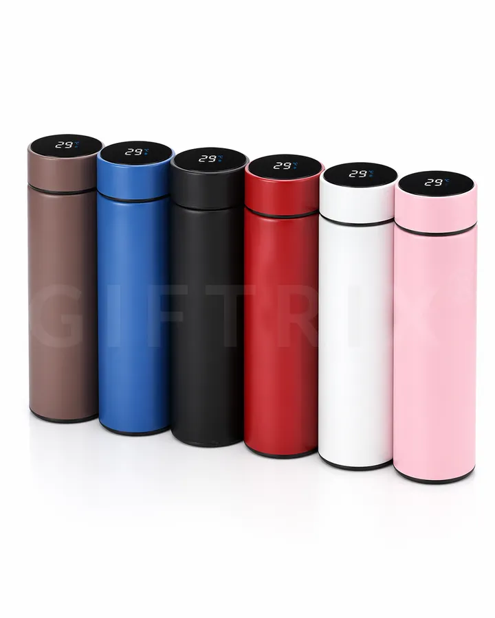 Smart temperature display bottles in six colours