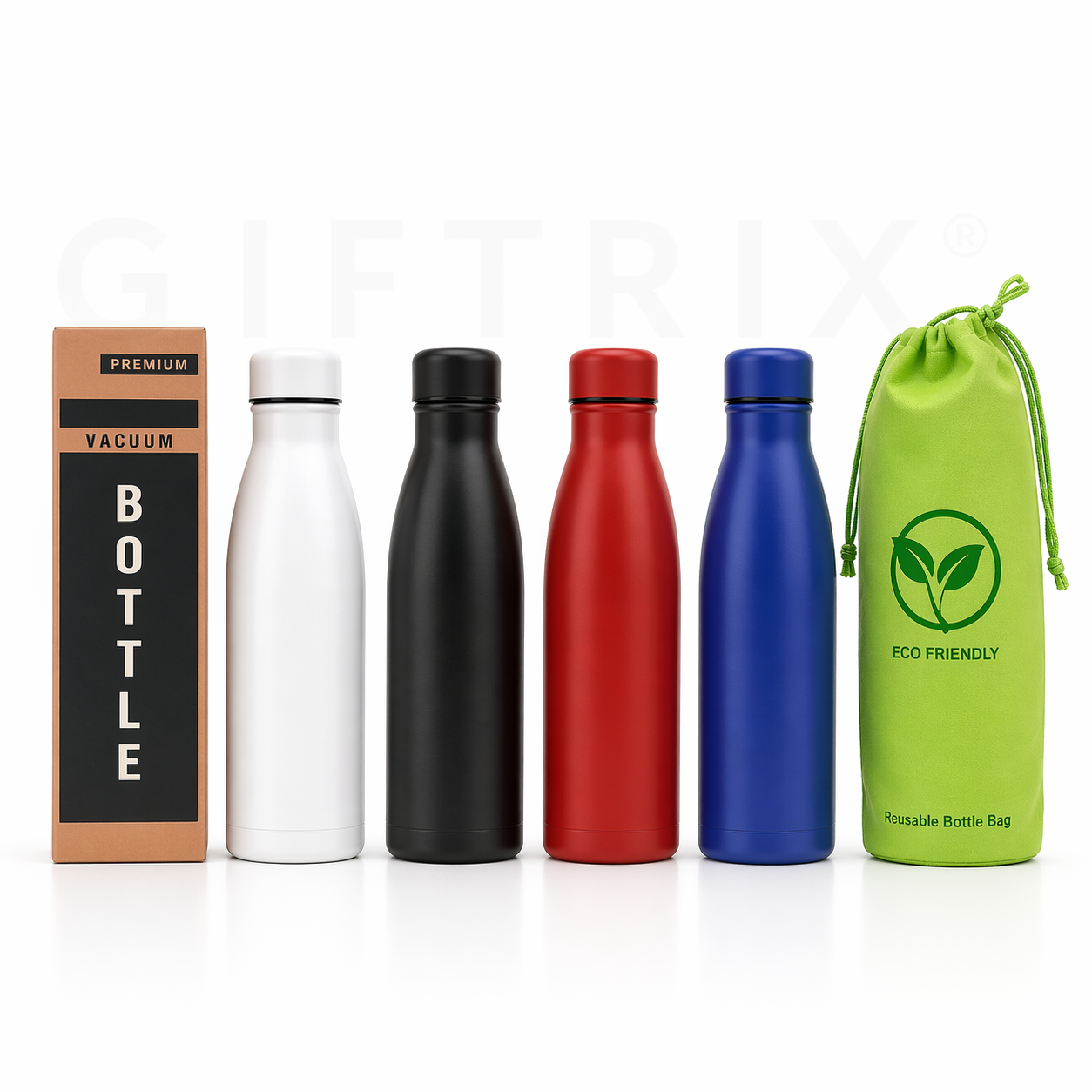 Eco pouch bottle gift set with reusable bag