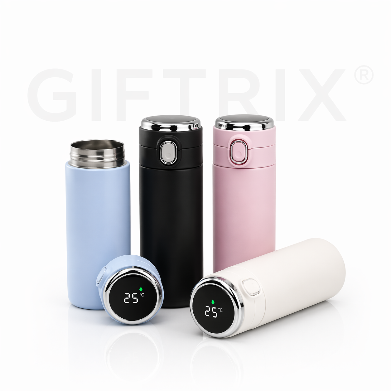 Pastel smart temperature LED bottles