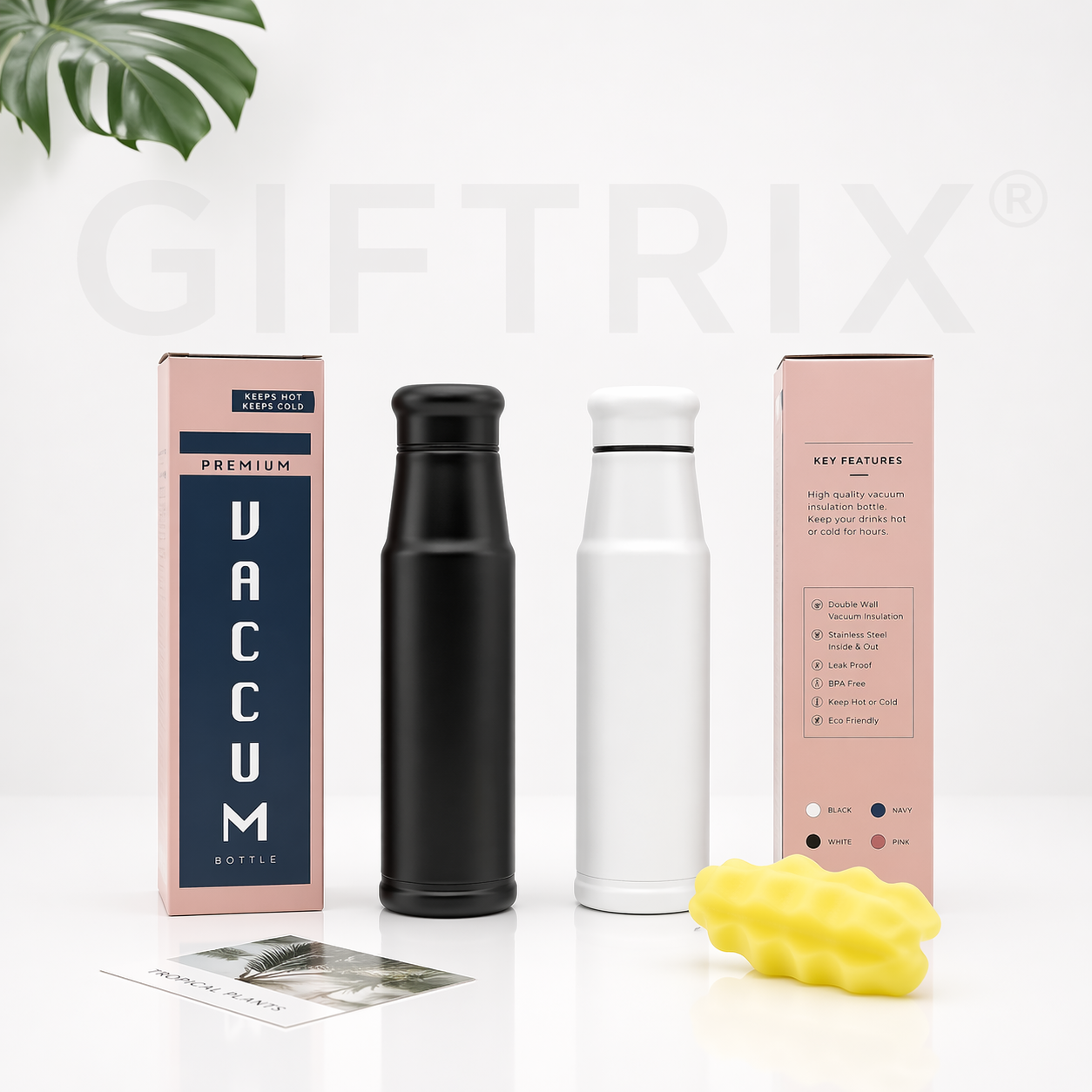 Premium vacuum bottle set with accessories