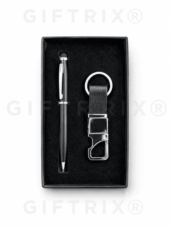 Pen and keychain gift sets