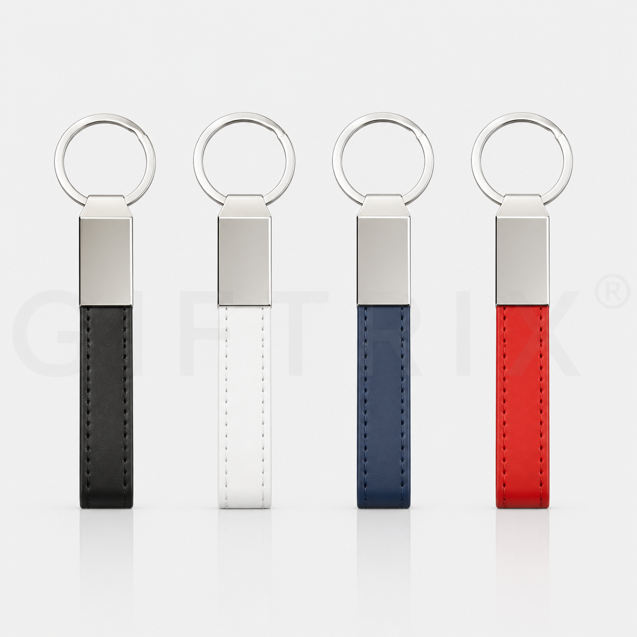 Classic leather keychain in 4 colours