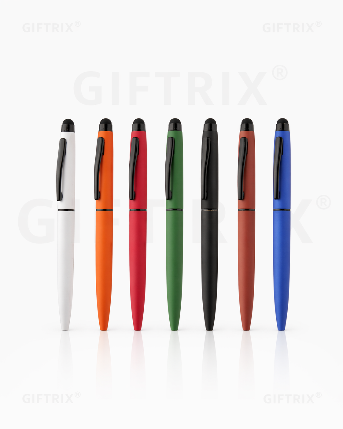 7 colour stylus tip metal pens