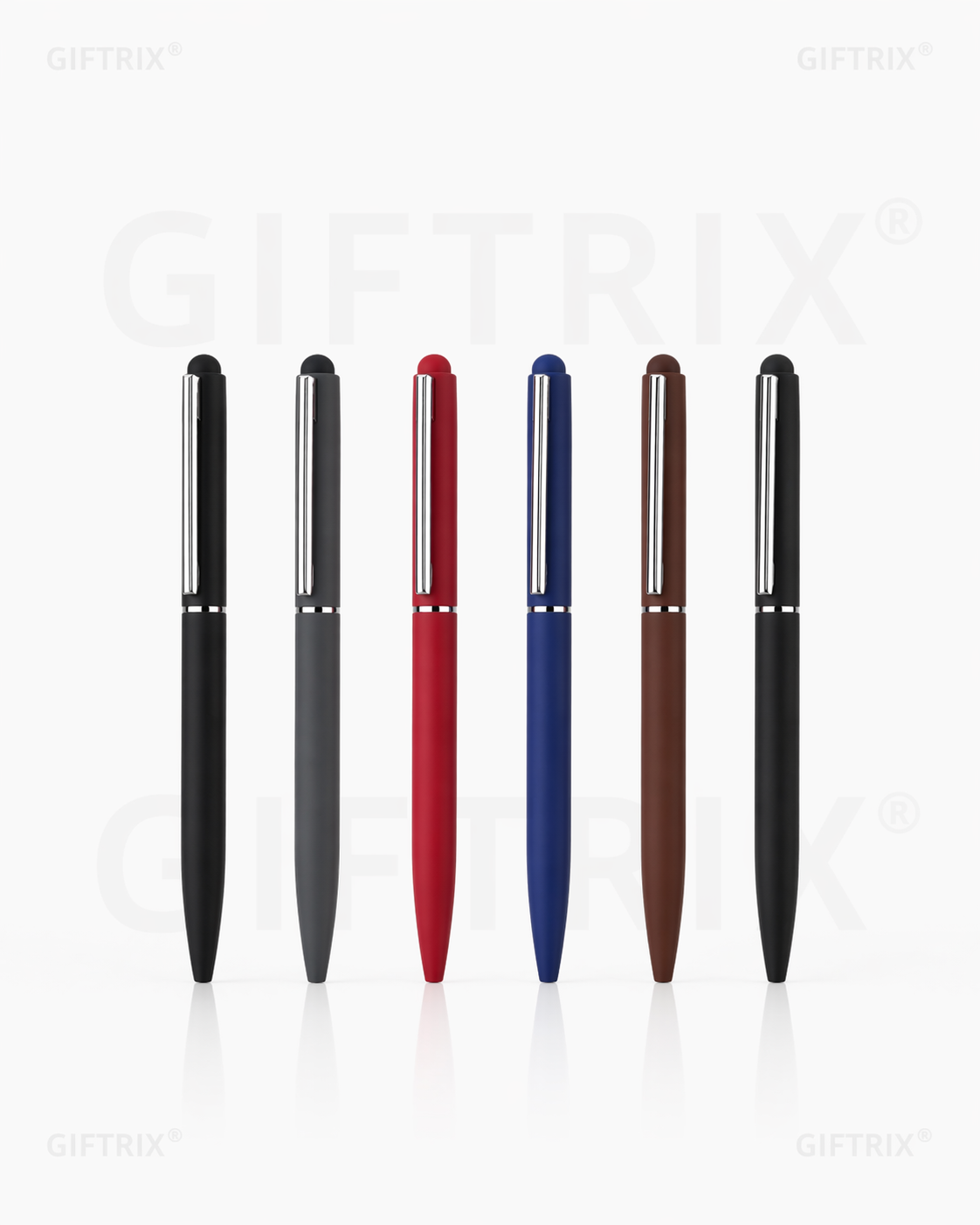 Matte stylus pens in 6 colours