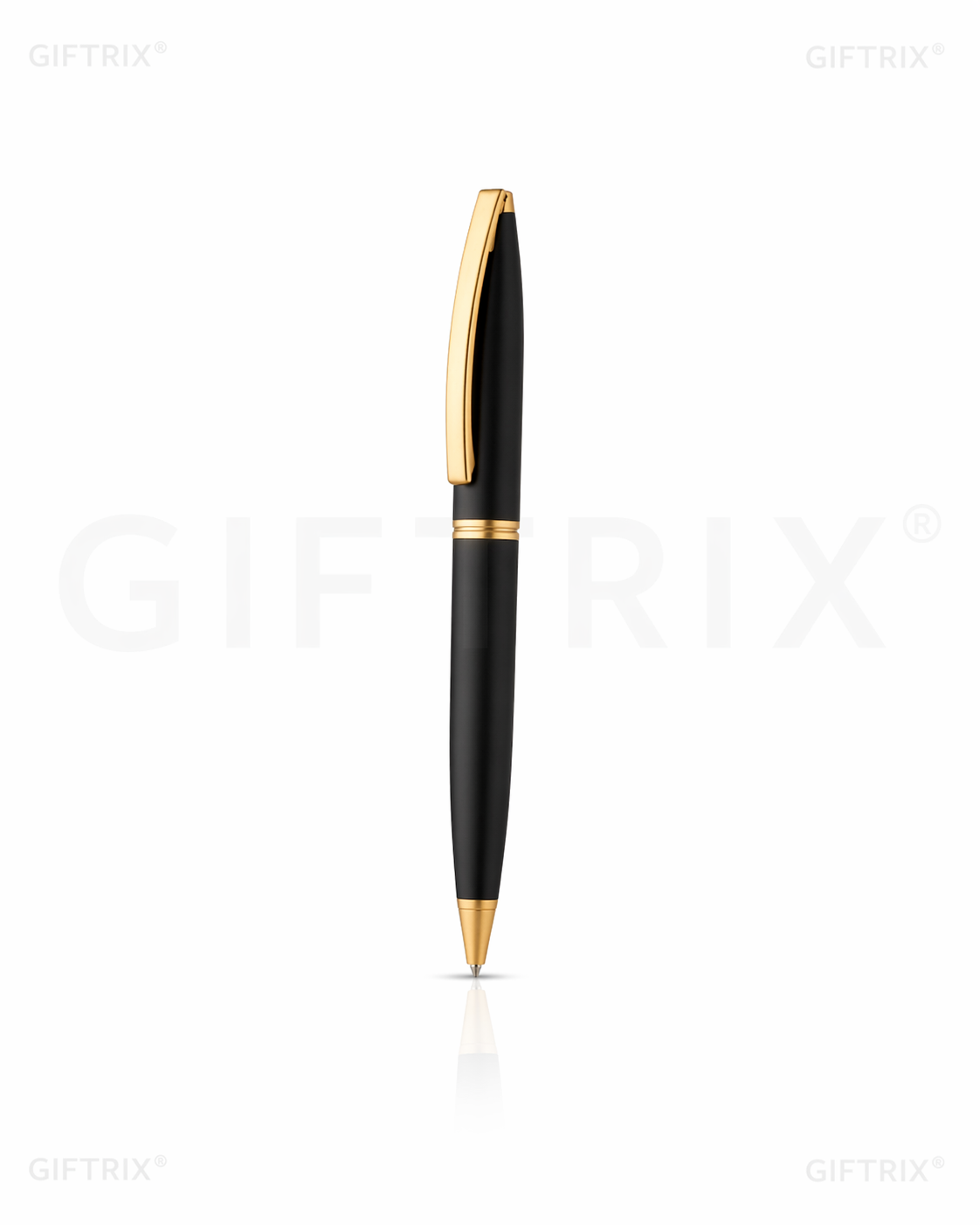 Matte black gold-trim pen