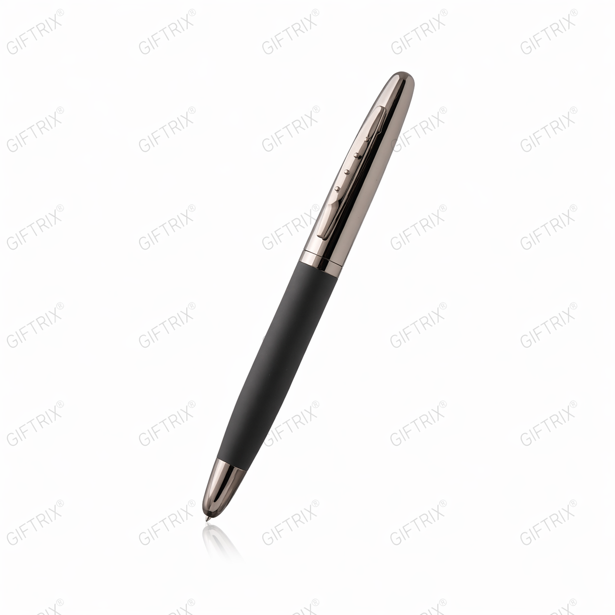 Gunmetal cap matte black premium pen