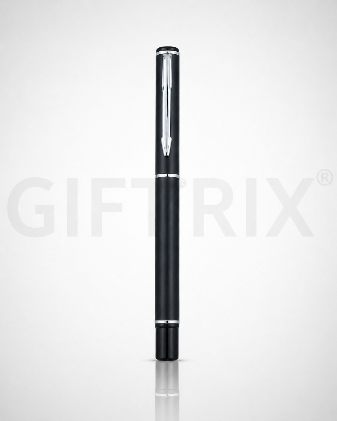 Slim rollerball pen in matte black