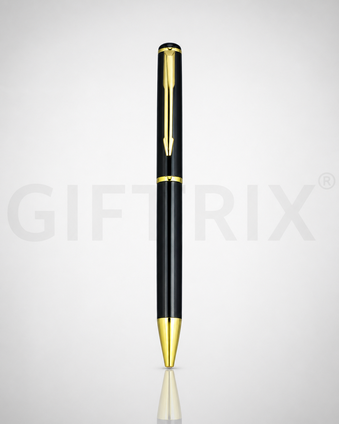 Black gold cap slim pen