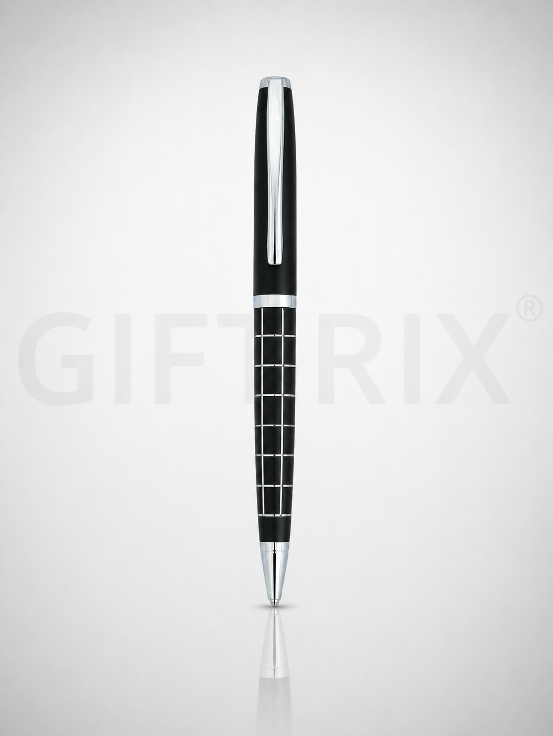 Checkered pattern premium black pen