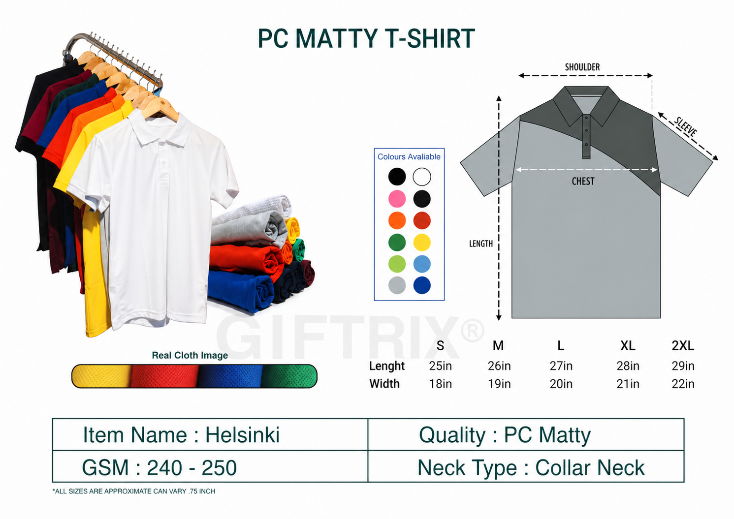 PC matty polo t-shirt range