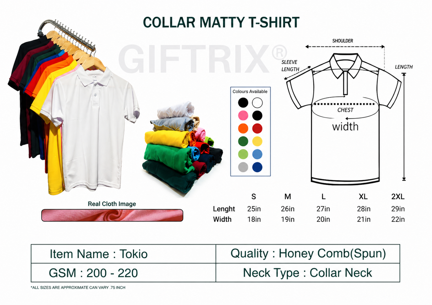 Collar matty polo t-shirt in light colour range