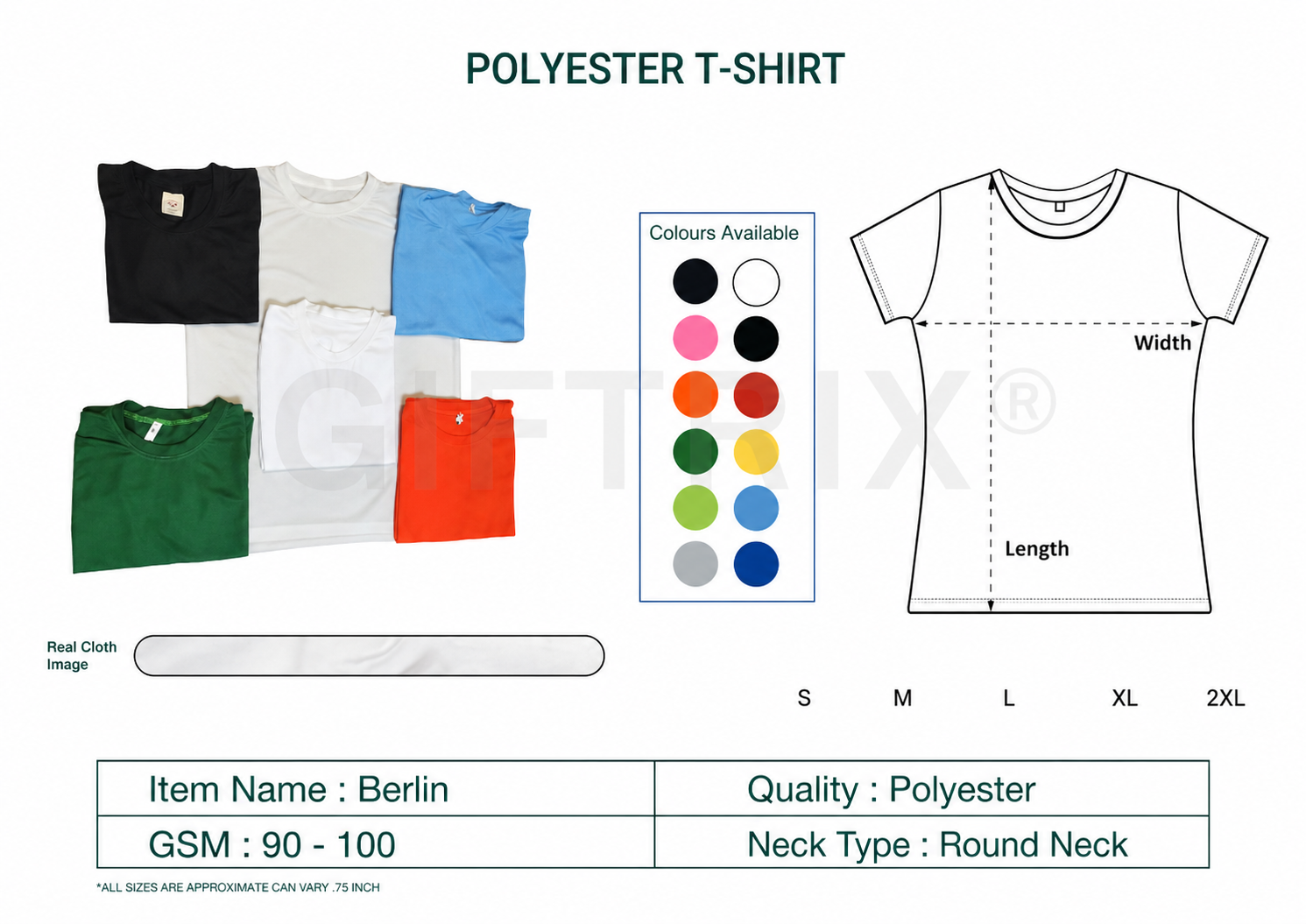 Polyester round-neck dri-fit t-shirt range