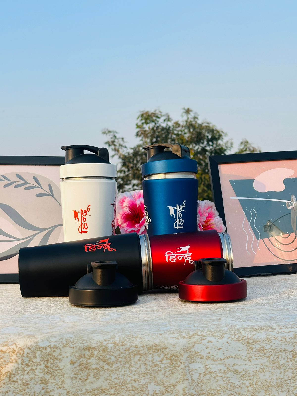 Hindu Theme  Stainless Steel Gym Shaker 100 % Leakproof 750 Ml Cod Availaible With 7 Days Return Policy